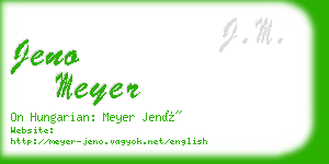 jeno meyer business card